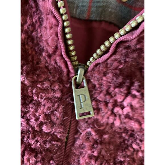 Pendleton women’s full zip fleece teddy jacket sz small red - Picture 8 of 12